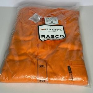 Rasco Flame Resistant Long Sleeve Shirt Orange New